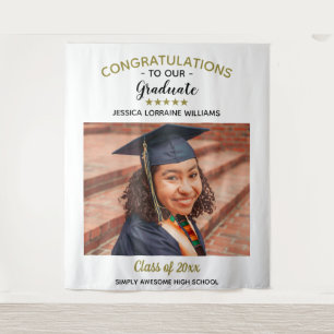 Congratulations Custom Photo Graduate Graduation Tapestry