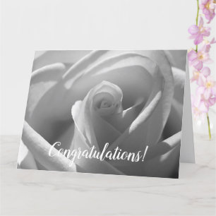 Congratulations Custom Rose Large Wedding Card