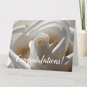 Congratulations Custom Rose Large Wedding Card
