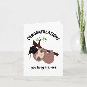 Congratulations Cute Sloth Graduation Kawaii  Card