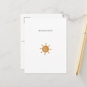 Congratulations Cute Sun New Baby Birth Card. Postcard