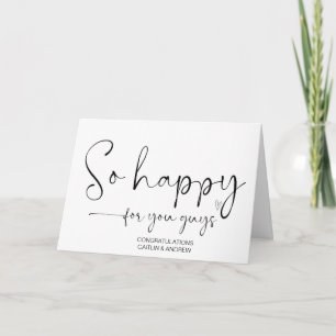 Congratulations Cute Wedding Engagement So Happy Card