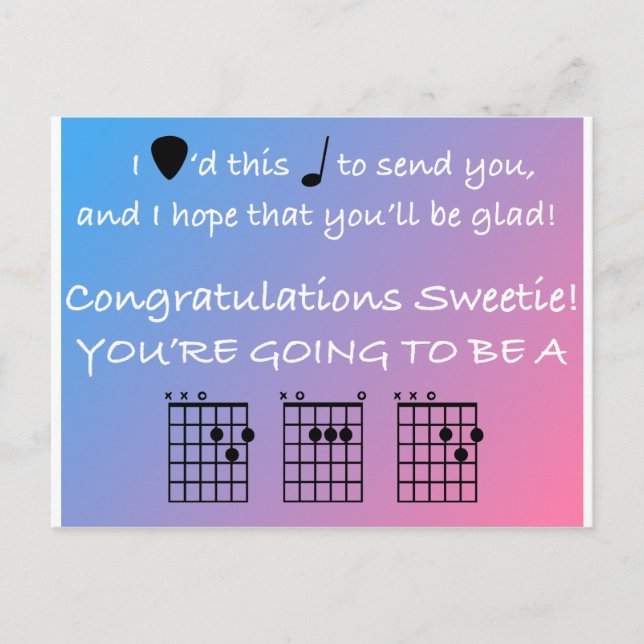 Congratulations Dad - Music - Guitar - Postcard (Front)