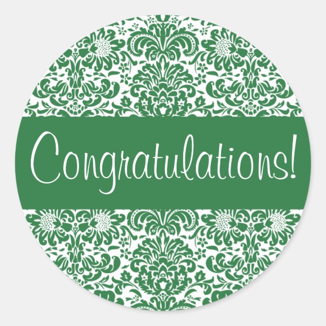 Congratulations Damask Envelope Seal (Front)