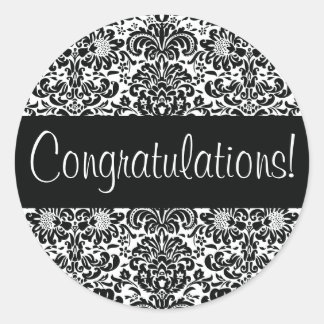 Congratulations Damask Envelope Seal