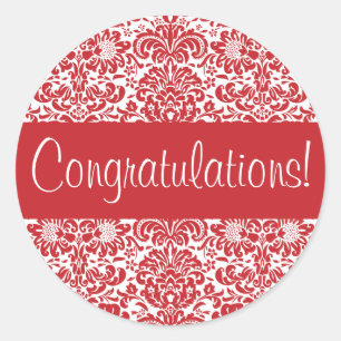 Congratulations Damask Envelope Seal