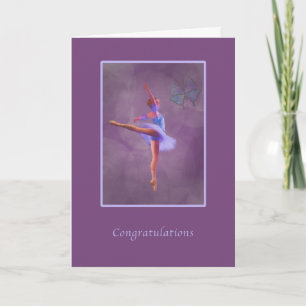 Congratulations, Dance Recital, Ballerina Card