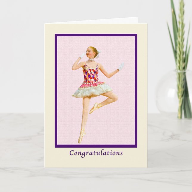 Congratulations, Dance Recital Card (Front)
