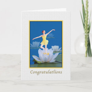 Congratulations, Dancing Water Sprite Card