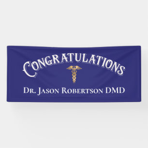 Congratulations Dentist Dental Modern Blue Banner