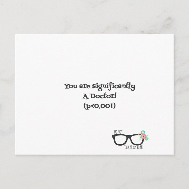 Congratulations, Doctor postcard (Front)