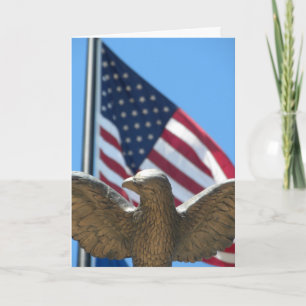 Congratulations: Eagle & Flag Card
