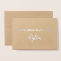 Congratulations Elegant Brush Print Script Name