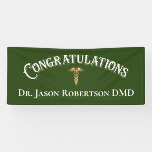 Congratulations Elegant Doctor Medical Graduation Banner