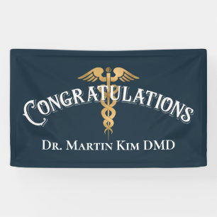 Congratulations Elegant Doctor Medical Graduation Banner