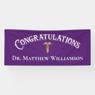 Congratulations Elegant Doctor Medical Graduation Banner