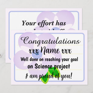 Congratulations Fantastic Effort Today Card