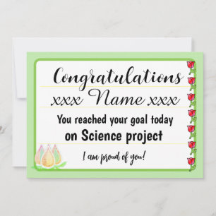Congratulations Fantastic Effort Today Card