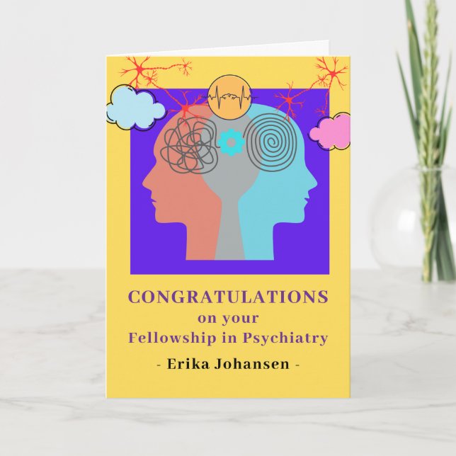 Congratulations Fellowship in Psychiatry Profiles Card (Front)