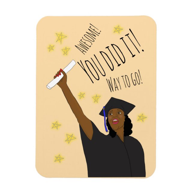 Congratulations Female African American Grad Holid Magnet (Vertical)