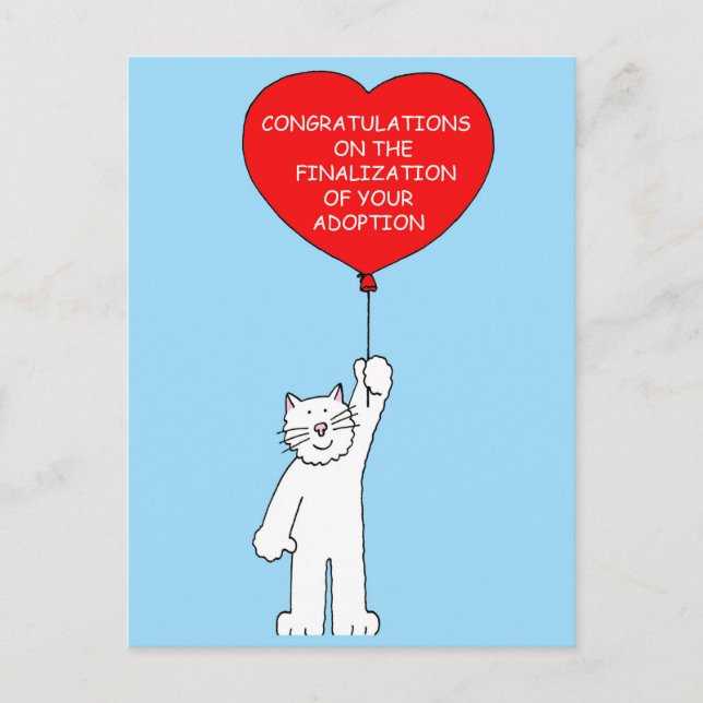 Congratulations Finalisation of Adoption Postcard (Front)