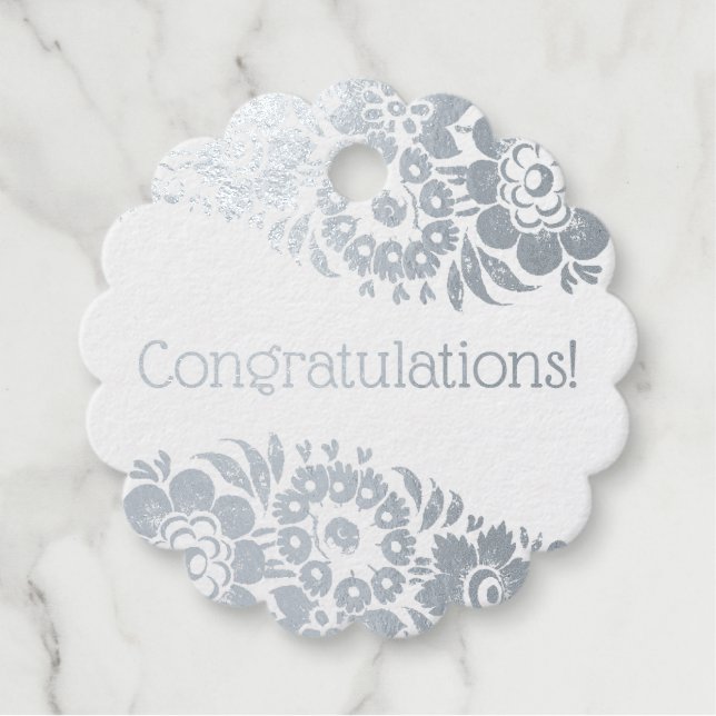 Congratulations Foil Favour Tags (Front)