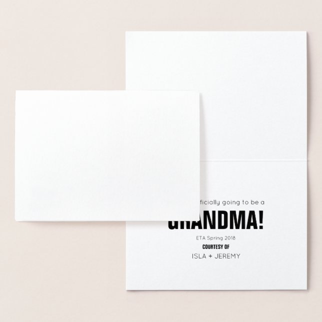 Congratulations Foil Pregnancy Announcement (Display)