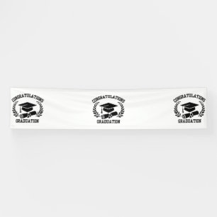 Congratulations For Graduation 2.5x12 Vinyl Banner