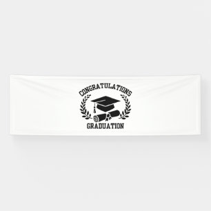 Congratulations For Graduation 2.5x8 Vinyl Banner