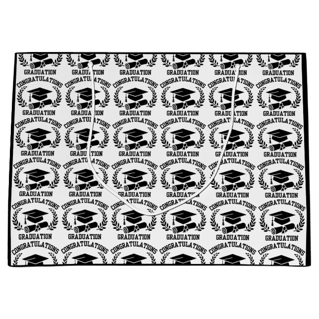 Congratulations For Graduation Large Gift Bag (Front)