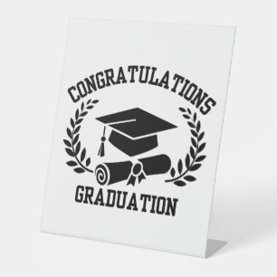 Congratulations For Graduation Pedestal Sign