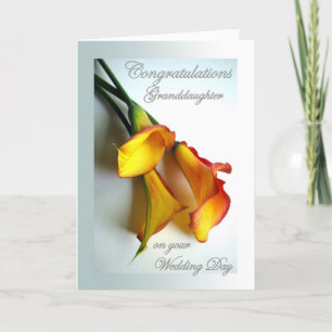 Congratulations for Granddaughter on Wedding Day Card
