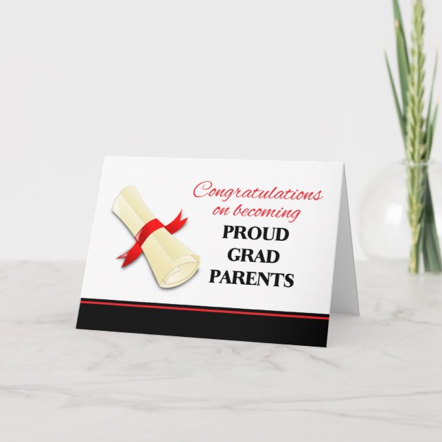 Congratulations for Parents of Graduate Card (Front)