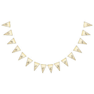 Congratulations! French Hand-Lettering Gold Foil Bunting