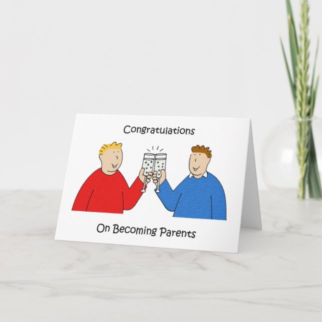Congratulations Gay Male New Parents Card (Front)