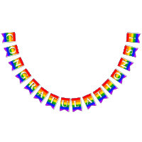 Congratulations Gay Pride Rainbow Bunting Banner