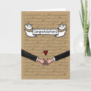 Congratulations - Gay Wedding Couple Card