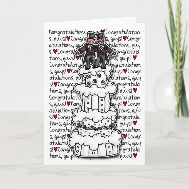 Congratulations - Gay Wedding Couple Card (Front)