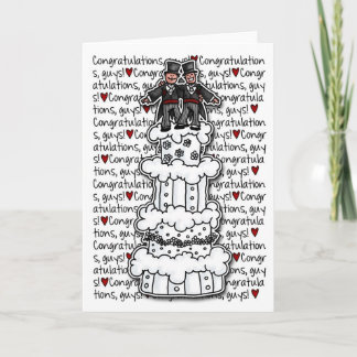 Congratulations - Gay Wedding Couple Card