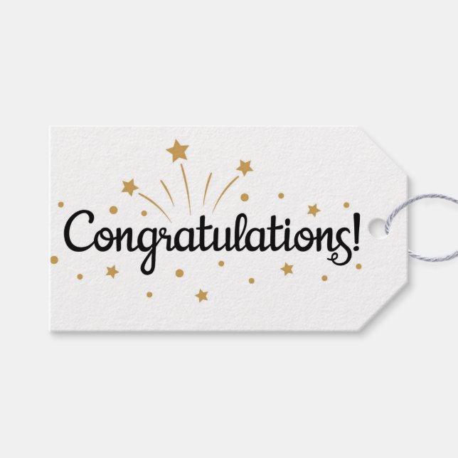 Congratulations Gift Tags (Front (Horizontal))