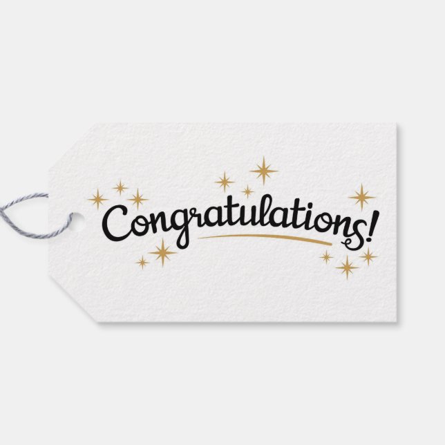 Congratulations Gift Tags (Back Horizontal)