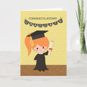 Congratulations, Girl Graduate Card