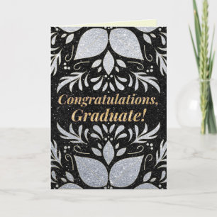 Congratulations Glitter Graduation Card