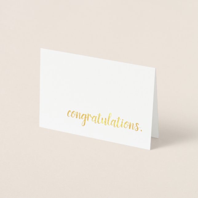 congratulations gold foil foil card (Front)