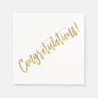 Congratulations Gold Foil Napkins