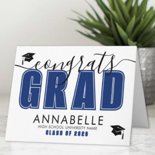 Congratulations Grad Blue Graduation Card