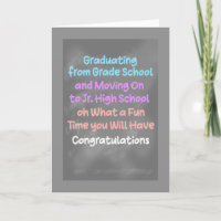 Congratulations Grad going into Junior High
