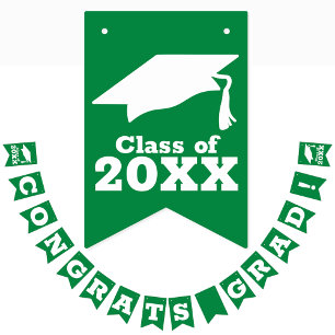 Congratulations Grad Green Bunting