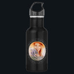Congratulations Grad Modern Simple Elegant Photo 532 Ml Water Bottle<br><div class="desc">This simple and classic design is composed of serif typography and add a custom photo.</div>
