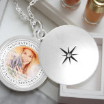 Congratulations Grad Modern Simple Elegant Photo Locket Necklace<br><div class="desc">This simple and classic design is composed of serif typography and add a custom photo.</div>